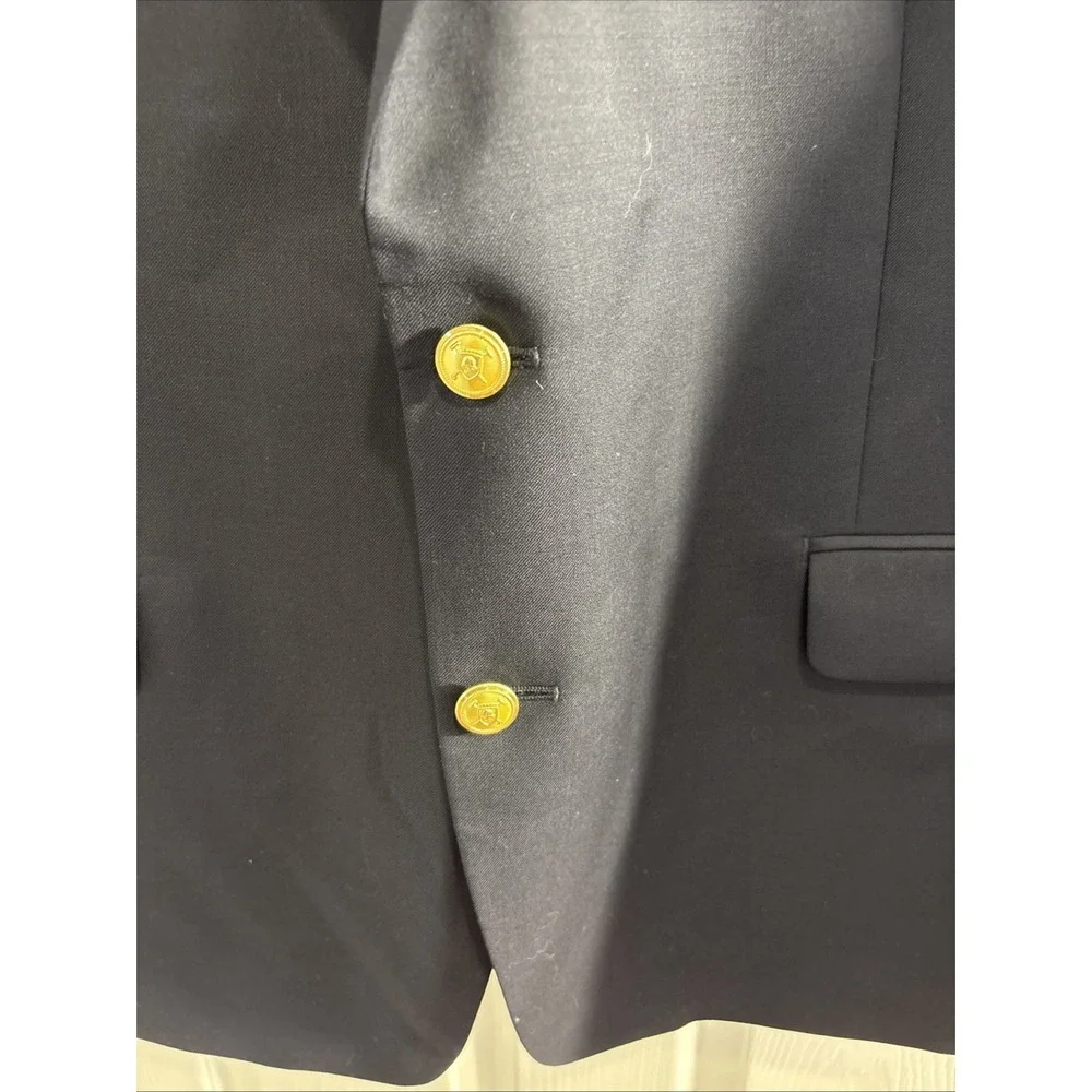 POLO RALPH LAUREN Wool Blend Gabardine Sport Coat, Navy,‎ Size 46 R NWOT -$400